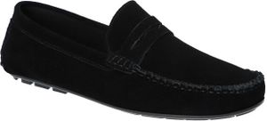 AMERICAN CLUB CY116 Herren Leder Mokassins, Herren Mokassins, Schaumstoffeinlage MEMORY FOAM SYSTEM, Slip-On Modell, Casual, Lederschuhe, Schwarz 42