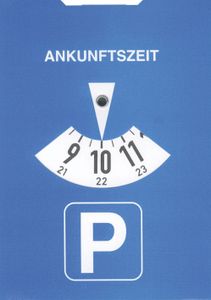 Parkscheibe Karton 11x15cm