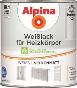 Alpina Heizkörperlack 750 ml weiß seidenmatt