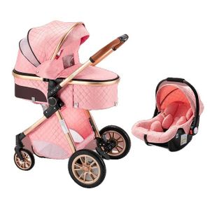 Kinderwagen für Babys, multifunktional, einfach zusammenklappbar, Pink