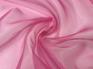 Crystal Organza Stoff Meterware 150 cm Breite, Pink
