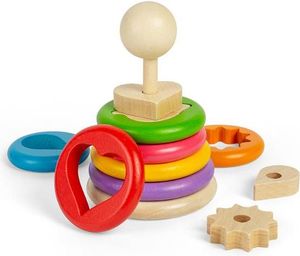 Bigjigs Toys Tajný stohovač tvarov