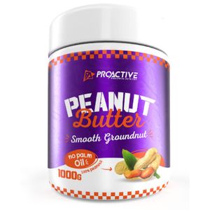 ProActive Erdnussbutter 1 kg smooth peanut butter vegetarisch vegan ohne Palmöl zuckerfrei 100% peanuts