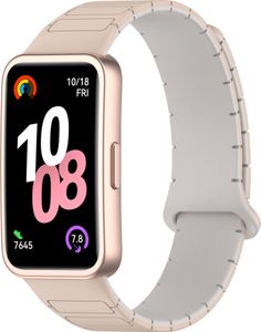 INF Remienok pre Huawei Band 10, 9, 8 - Štýlové magnetické zapínanie Béžová