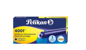Velkokapacitní inkoustové kazety Pelikan 4001 GTP/5 královská modř (5 kazet)