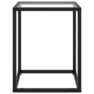 vidaXL Stolik kawowy czarny z hartowanego szkła 40x40x50 cm