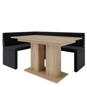 Eckbank AKIKO mit Tisch 196x142 links - Eckbankgruppe für Ihrem Esszimmer, Küche modern, Sitzecke, Essecke. Perfekt für Küche, Büro und Rezeption
