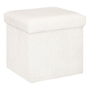 Eazy Living Pouf + úložný box Milou White Teddy