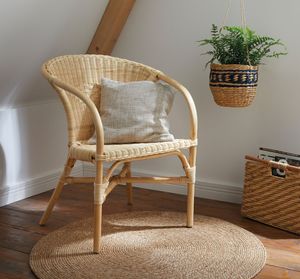 Rattan-Sessel" Nature", Maße 53 x 61 x GH 80 cm, Sitzhöhe 44 cm