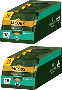JACOBS Pads Crema Balance 180 Getränke - 10x18 Kaffeepads Senseo kompatibel
