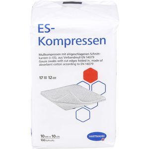 Hartmann ES-Kompressen 10 x 10 cm, 12-fach, unsteril - 100 Stück | Packung (100 Stück)