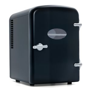 ZMH Mini lednice 4 l černá Lednice malá 12 V 230 Hladký chod Vhodná do pokoje auta, kempování, karavanu, kanceláře a na cesty