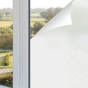 Fensterfolie 45x200 cm Milchglas Blickdicht Sonnenschutz Selbstklebend Statisch,Sonnenschutzfolie