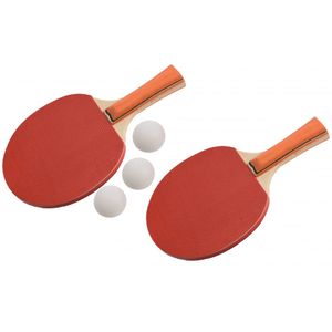 tischtennis-Set 25 cm rot/schwarz 5-teilig