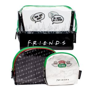 Friends - Sada kozmetických tašiek - 3-pack NS5701 (jedna veľkosť) (čierna/biela/zelená)