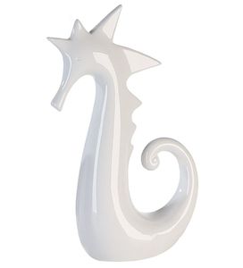 Casablanca Dekofigur Figur Seepferd weiß 18 cm Bad Badezimmer Deko