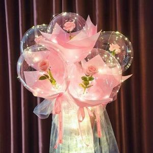 LED světlo balón kytice růží LOVEBALLOON