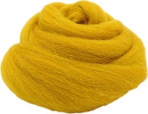 Filzwolle zum Trockenfilzen und Nassfilzen - Farbe Tabak 20gr.