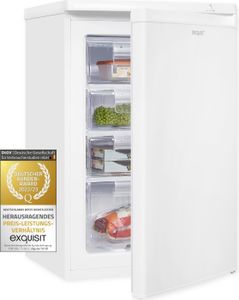 Exquisit Gefrierschrank GS80-040E weiss | Standgerät | 91 l Volumen | Weiß