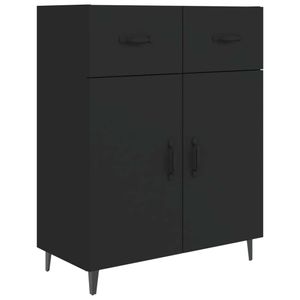 vidaXL Kredens czarny 69,5x34x90 cm Materiał drewnopochodny