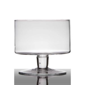 Glasschale auf Fuß CYLINDER H. 18cm D. 19cm rund transparent Hakbijl