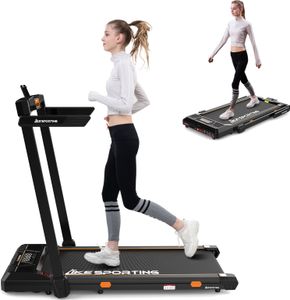 Laufband likesporting 1-12km/h für zu Hause (Mit Toolkit, mit Schmiermittel), 2-in-1 Faltbares Laufband mit Bluetooth Treadmill