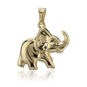 NKlaus Kettenanhänger Elefant 333 Gelb Gold 8 Karat Amulett 19,8mm Elefanten Hochglanz 4194