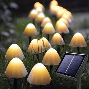 12-LED Solar Lichterkette Pilz Außen Beleuchtung Lampen Garten Deko Warmweiß LED Gartenlampe 12-LED Solar Lichterkette Pilz Außen Beleuchtung Lampen Garten Deko Warmweiß LED Gartenlampe