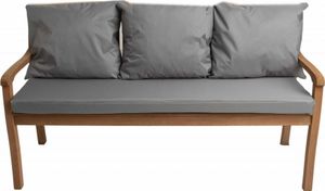 Vankúše na záhradnú lavicu Grey | Vankúš na sedenie 140x60x7 + opierka 3x 56x50cm | Vankúše na záhradnú pohovku pre 3 osoby | Vankúše na záhradnú hojdačku