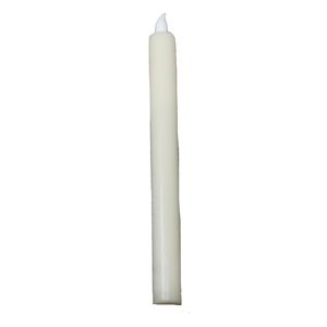LED Stabkerze aus Echtwachs bewegliche Flamme  warm white ca 25cm