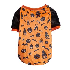 Hundebekleidung für kleine Hunde Herbstmantel Hundeweste Halloween Kürbis Fledermaus Print Katze T-Shirt Chihuahua Hoodies Haustierbekleidung