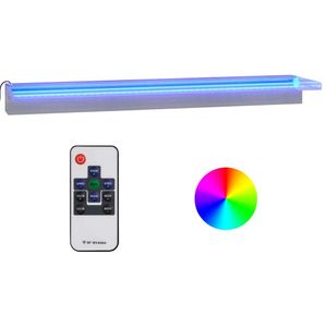 vidaXL Wasserfall-Element mit RGB LEDs Edelstahl 90 cm