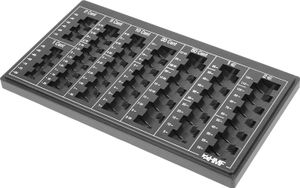 HMF 2600-02 Euro-Münzzählbrett, 33 x 18,5 x 2 cm, schwarz