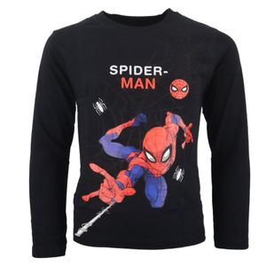 Marvel Spiderman langarm Kinder T-Shirt – Schwarz / 110