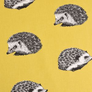 Dekostoff Baumwolle Digitaldr. Hedgehog Canvas Igel gelb schwarz 140cm