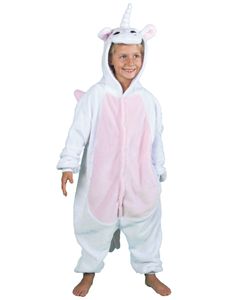 Einhorn-Overall für Kinder weiß-rosa