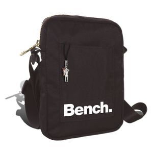 Bench sportliche Mini Bag Umhängetasche Schultertasche uni schwarz Twill Nylon 14x19x5 D2OTI304S