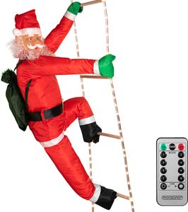 MONZANA® LED Weihnachtsmann Leiter XXL 240cm In-/Outdoor Timer 8 Leuchtfunktionen Fernbedienung dimmbar Santa Claus Nikolaus Weihnachten Deko Figur MONZANA® LED Weihnachtsmann Leiter XXL 240cm In-/Outdoor Timer 8 Leuchtfunktionen Fernbedienung dimmbar Santa Claus Nikolaus Weihnachten Deko Figur