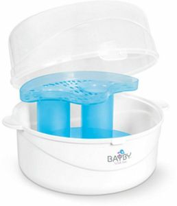BAYBY BBS 3000 Parný sterilizátor do mikrovlnnej rúry, sterilizuje 6 dojčenských fliaš alebo 4 fľaše s príslušenstvom