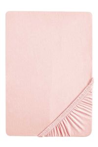 biberna Spannbettlaken 140x200 cm bis 160x200cm, Spannbetttuch Stretch Jersey, rosa rose