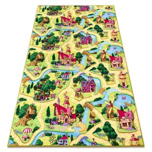 Teppich CANDY TOWN für Kinder Straßen Stadt Mehrfarben 100x150 cm