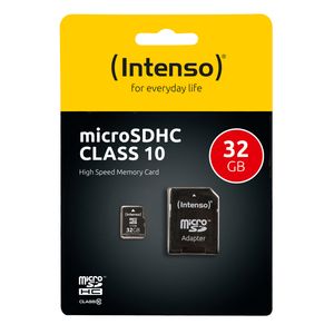 Intenso 32 GB microSDHC Karte Class 10 inkl. SD-Adapter