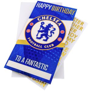 Chelsea FC - Narodeninové karty "Personalizované" - kartón TA11747 (Jedna veľkosť) (modrá/biela)