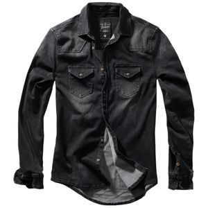 Brandit Hemd Riley Denimshirt in Black-M