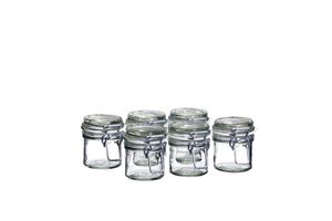 Mäser 113960 Gothika Einmachglas, Einweckglas, 90ml, mit Bügelverschluss, klar (6er Pack)