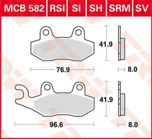 Klocki hamulcowe kpl. TRW MCB582SI