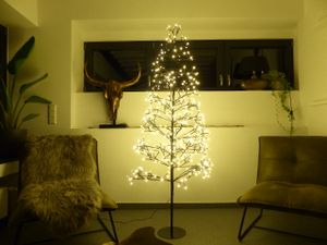 Premium Lichterbaum Weihnachtsbaum beleuchtet Weihnachten 180 cm schwarz 460 LED Weihnachtsbeleuchtung