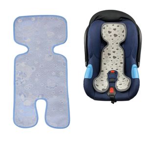 Sommer Sitzauflage für Baby Kinderwagen Kissen Buggy Atmungsaktiv Antischwitzauflage Coole Matte Kinderwagenauflagen Blau