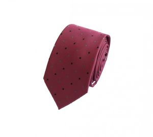 Fabio Farini Mehrere Farben Gepunktete Krawatten 6cm, Breite:6cm, Farbe:Rot (Schwarz Grau)