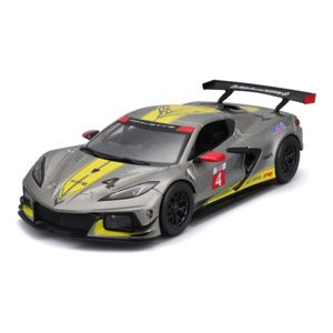 Bburago 18-38312 - Modellauto - Chevrolet Corvette C8R '20 (grau, Maßstab 1:43) Modell Auto